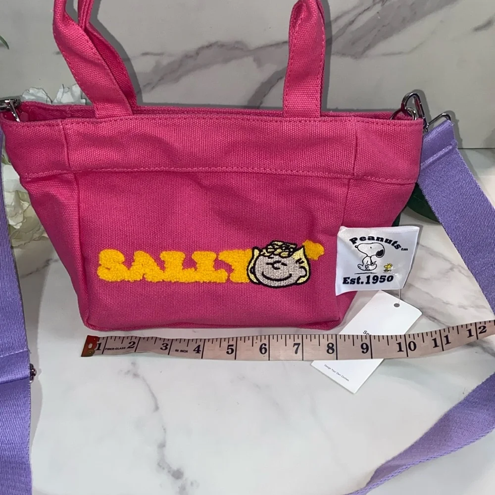 NWT Peanuts Sally Brown Pink Purse Hand & Crossbody Strap - Picture 12 of 17